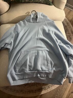 aritzia TNA cozy fleece Light Blue Hoodie large